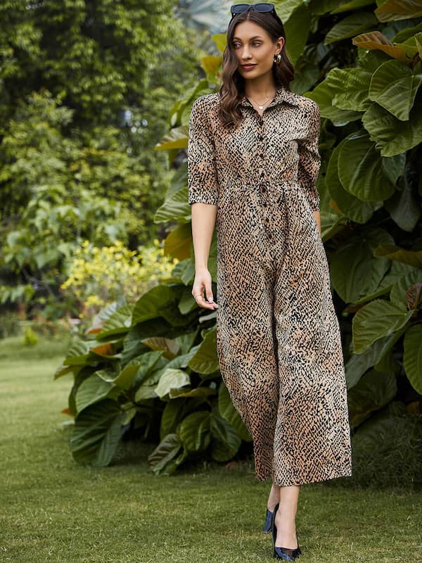 Buy SHOWOFF Purple Printed Jumpsuit With Shrug for Women Online @ Tata CLiQ-totobed.com.vn