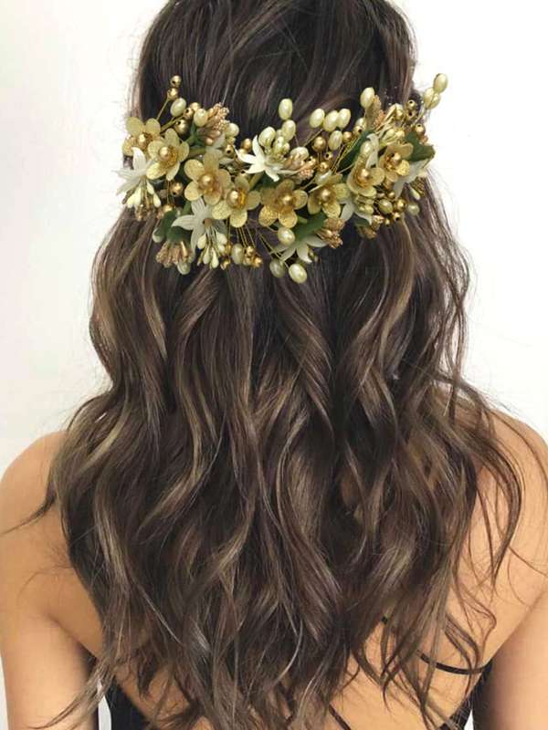 Buy Hair Flare 2145 Womens Girls Hair Clips Pins Long Short Hair Buns Hair  Styles Artificial Flowers Accessories For Weddings Bride White Pack of 8  Online at Low Prices in India  Amazonin