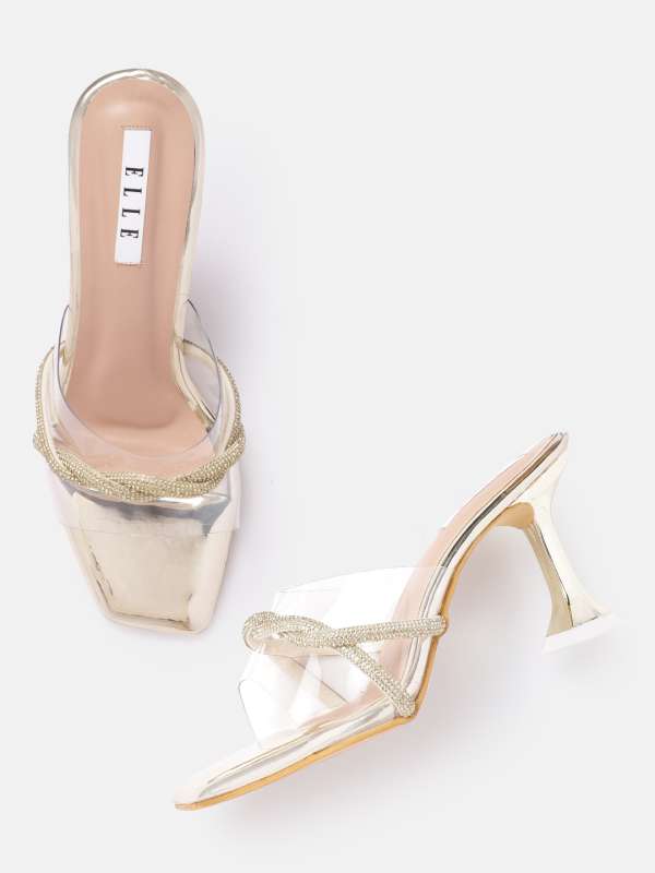 High heel hot sale clear sandals