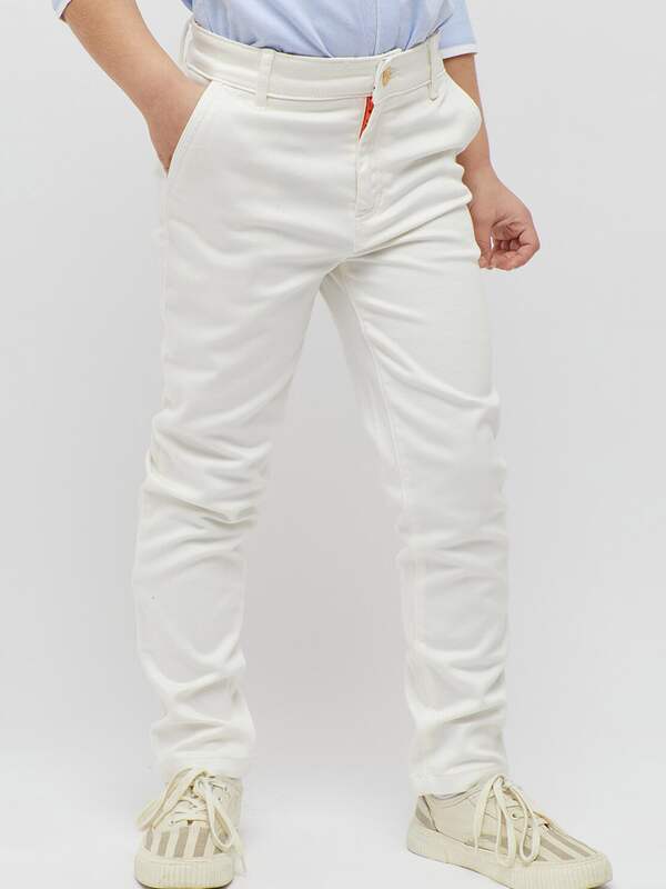 MiNi KLUB Trousers  Buy MiNi KLUB Kids Girls White Woven Pants Online   Nykaa Fashion