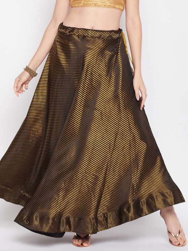 Black Striped Flared Skirt Buy Black Striped Flared Skirt online