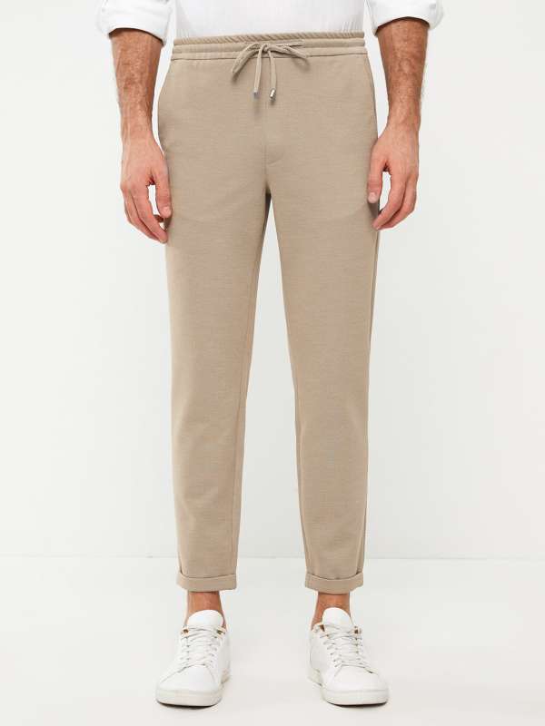 BOSS  Taperedfit trousers in twotone cottonblend jersey