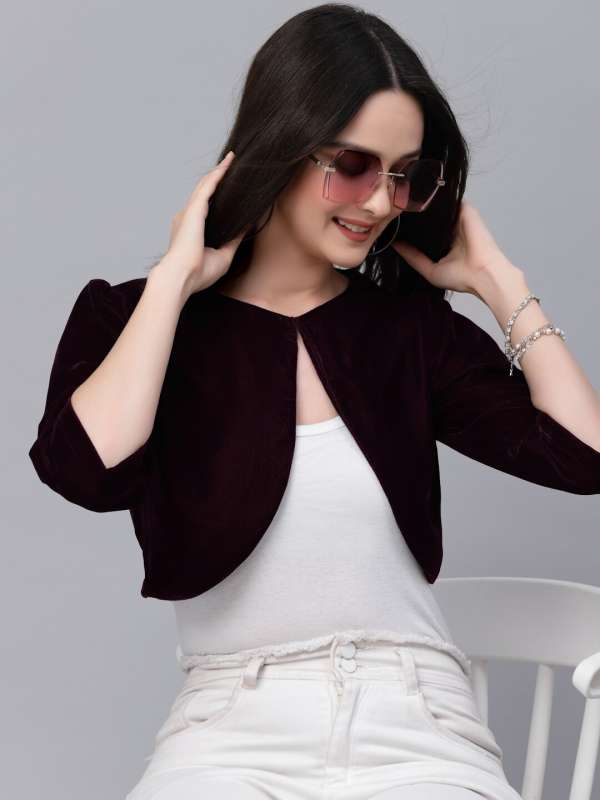 Purple shrug jacket hotsell