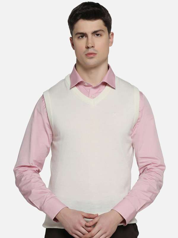 Sleeveless Pullover Tops Sweater Vest Lightweight V-Neck Solid