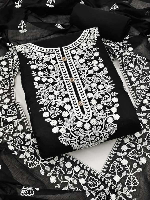 Black Dress Material Buy Black Dress Material online in India