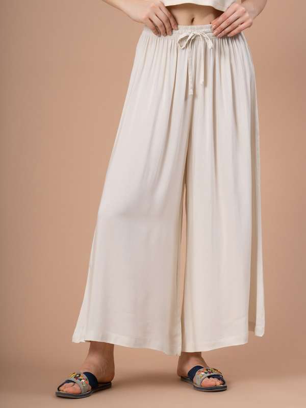 White best sale palazzo myntra