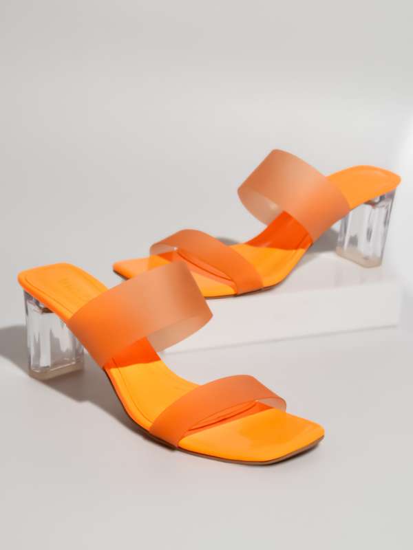 Orange hot sale platform heels