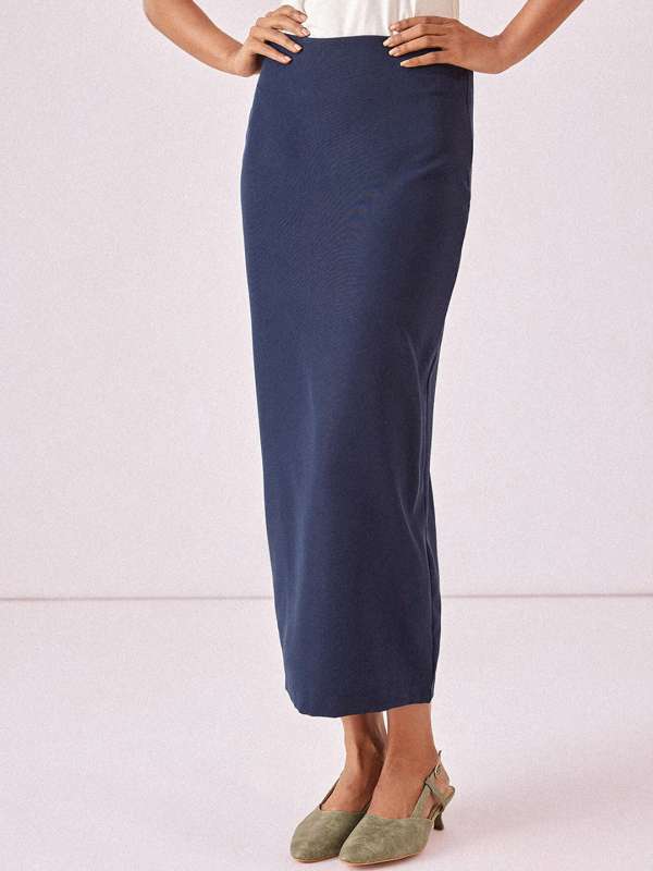 Navy blue hot sale pencil skirt shopping