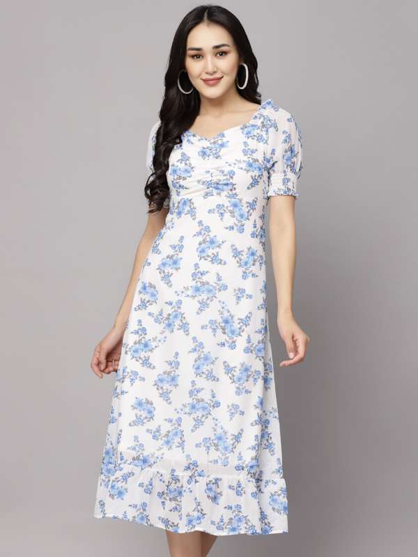 Knee length one piece dress myntra store