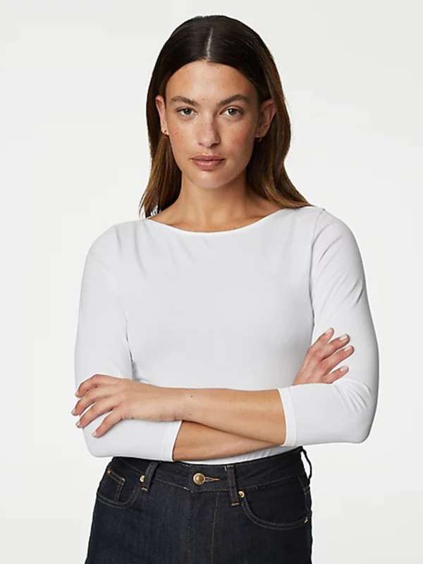 Marks Spencer White Tops Buy Marks Spencer White Tops online in India