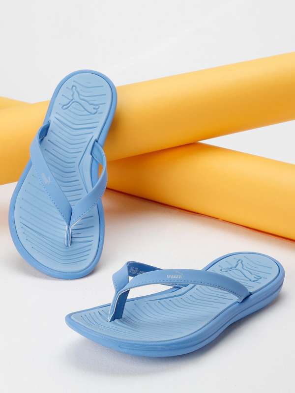 Puma blue thong flip flop clearance