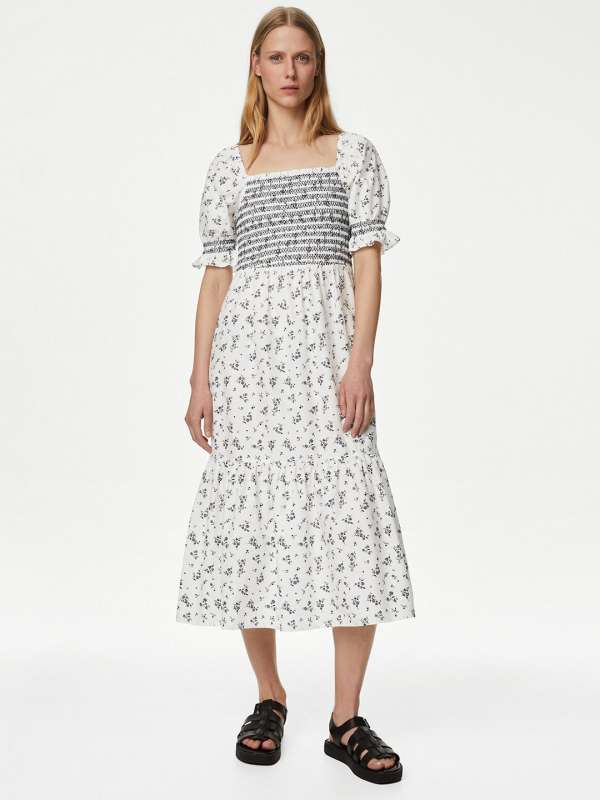 Marks And Spencer White Dresses Buy Marks And Spencer White