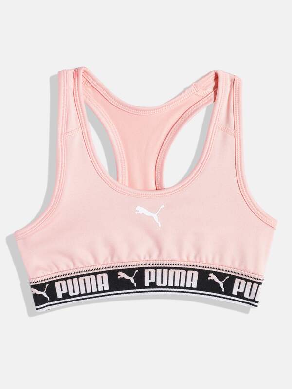 Puma PUMA Mid Impact Flawless Bra Pink  Pink bra, Bra, High intensity  training