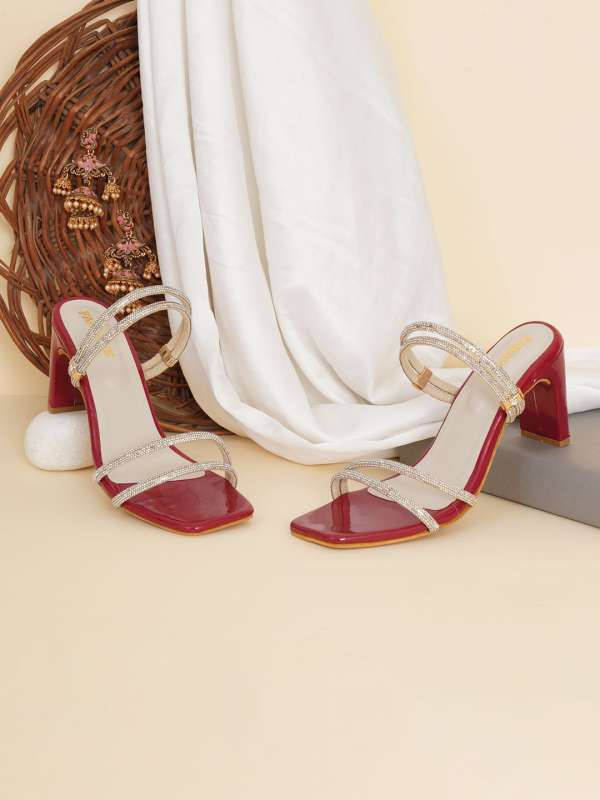 Red heels myntra on sale