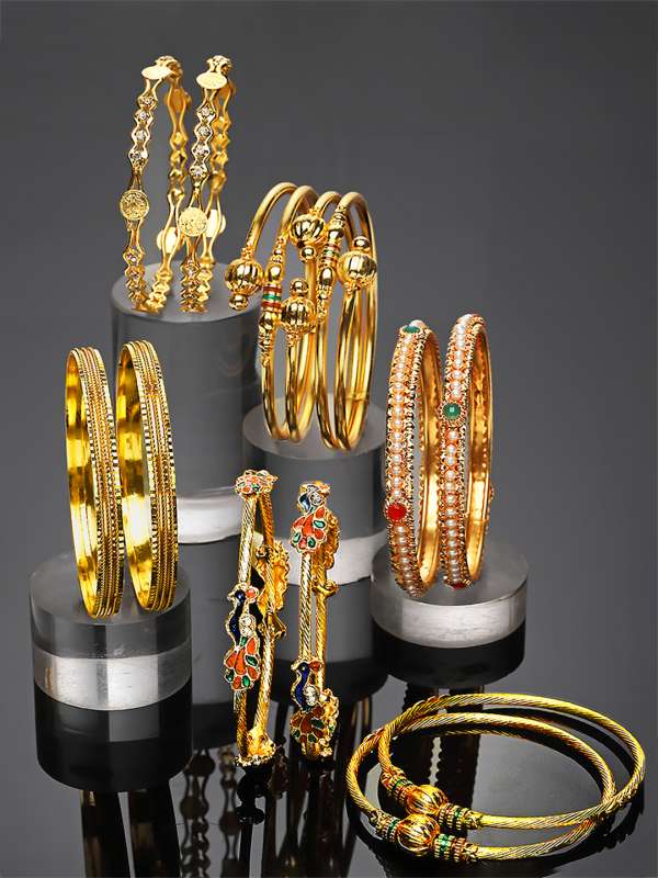 Gold Green Brass Bangle Buy Gold Green Brass Bangle online in India