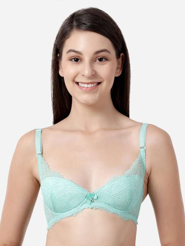 Buy online Blue Solid T-shirt Bra from lingerie for Women by Susie for ₹400  at 50% off