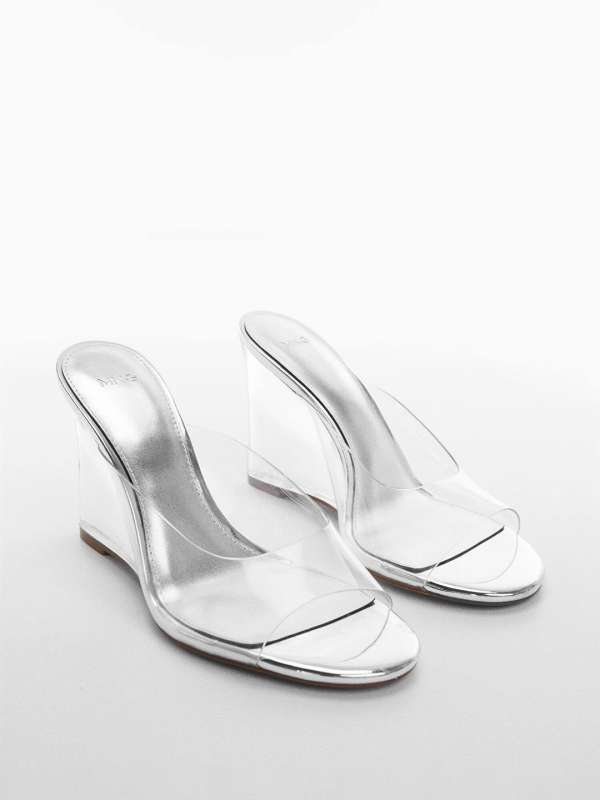Mango clear heels store