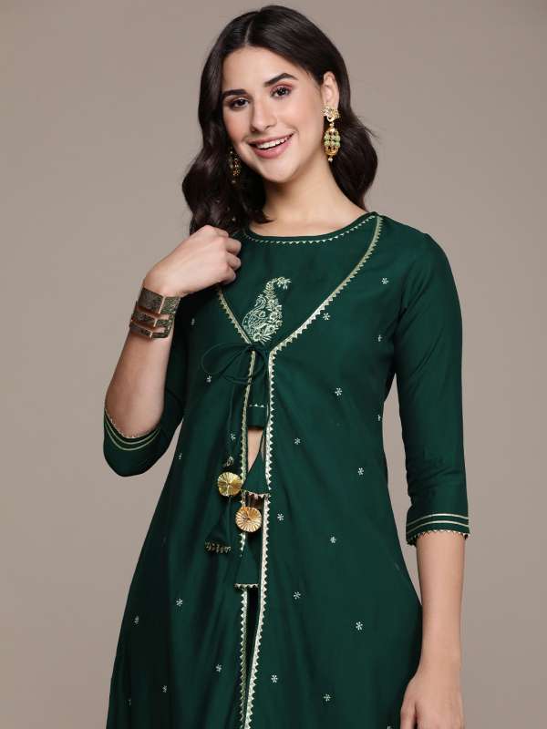 Shrug on sale design kurti