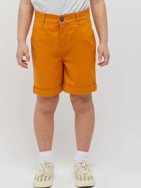 Boys orange chino shorts clearance