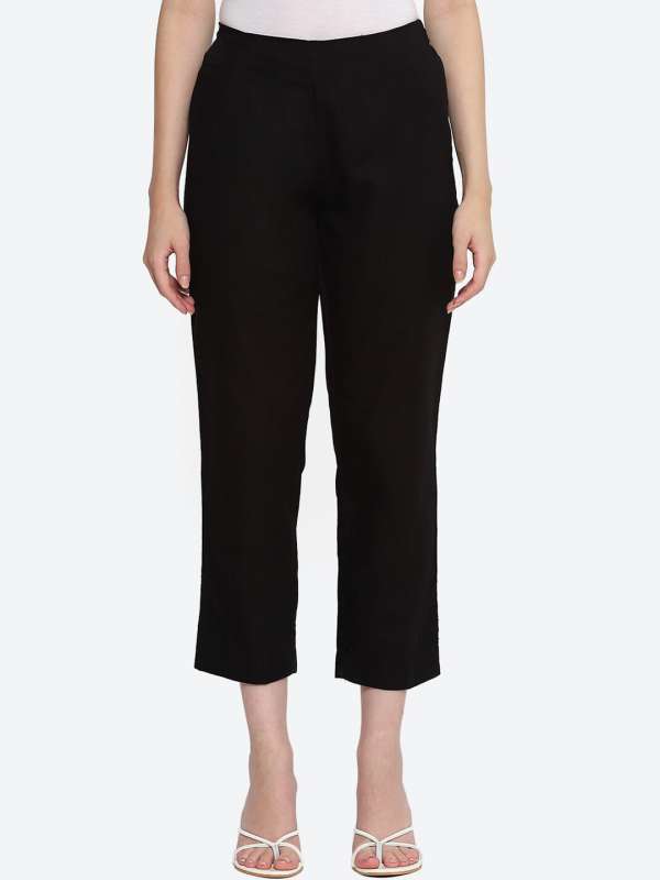 Buy Go Colors Black Relaxed Fit Palazzos for Women Online @ Tata CLiQ