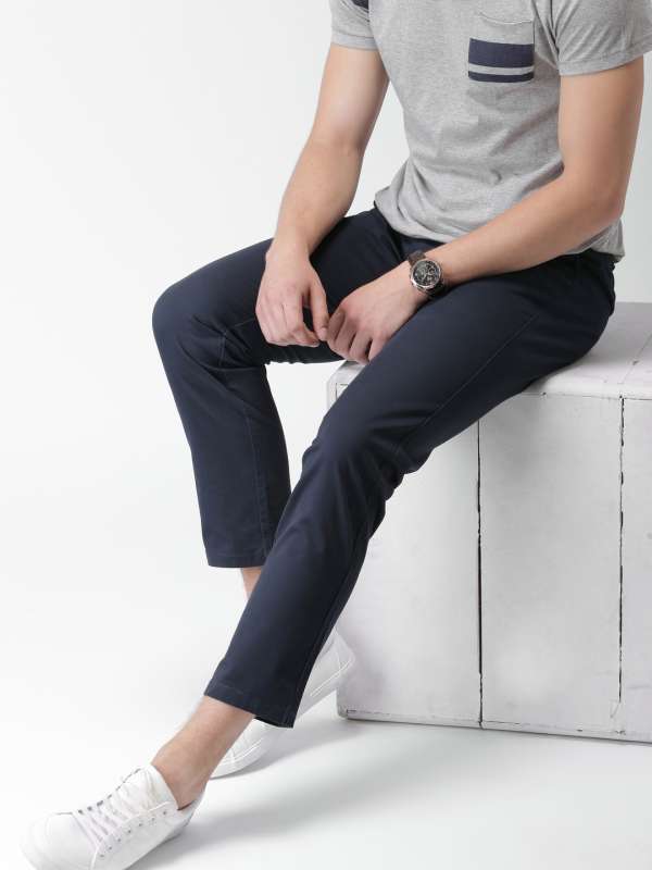Mens slim navy chinos hotsell