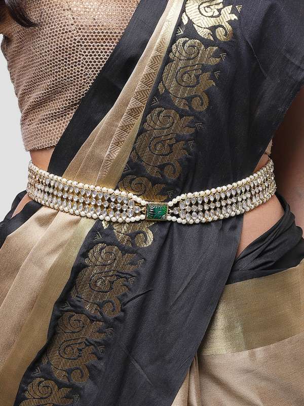 VAMA FASHIONS Golden Waist Belly Hip Body Chain Kamar Band Saree Belt For  Women