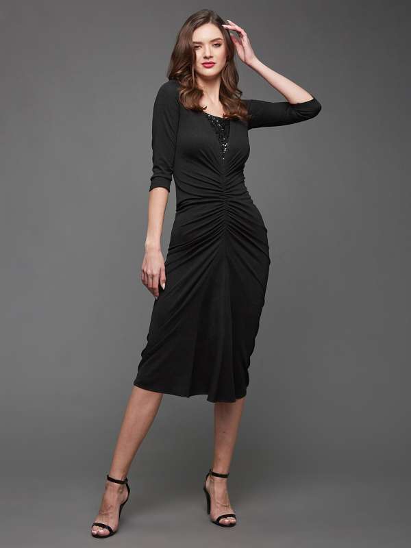 Miss chase black bodycon dress sales