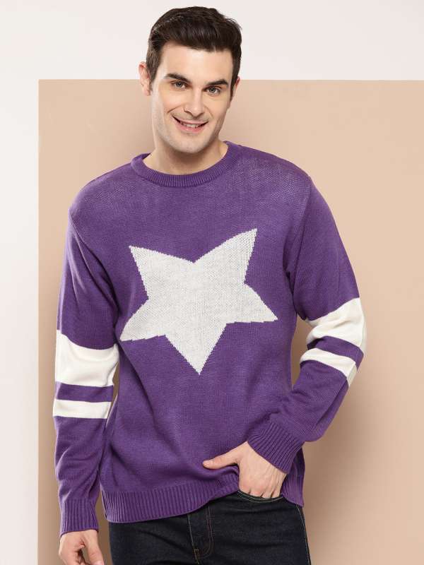 Burberry sweater mens shop purple