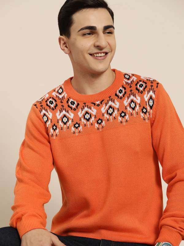 Bright orange clearance sweater mens