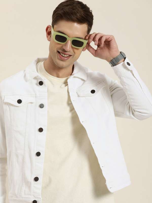 White jean jacket for boys on sale