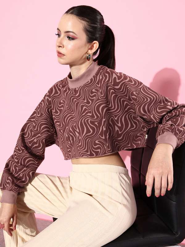 Crop sweatshirt for women on sale
