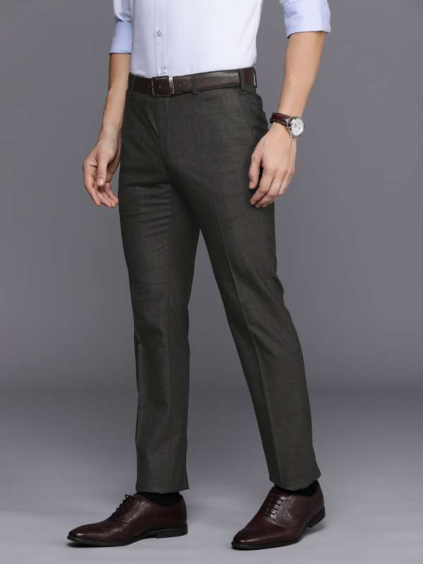 Buy RAYMOND Black Mens Tailored Fit Solid Trousers  Shoppers Stop