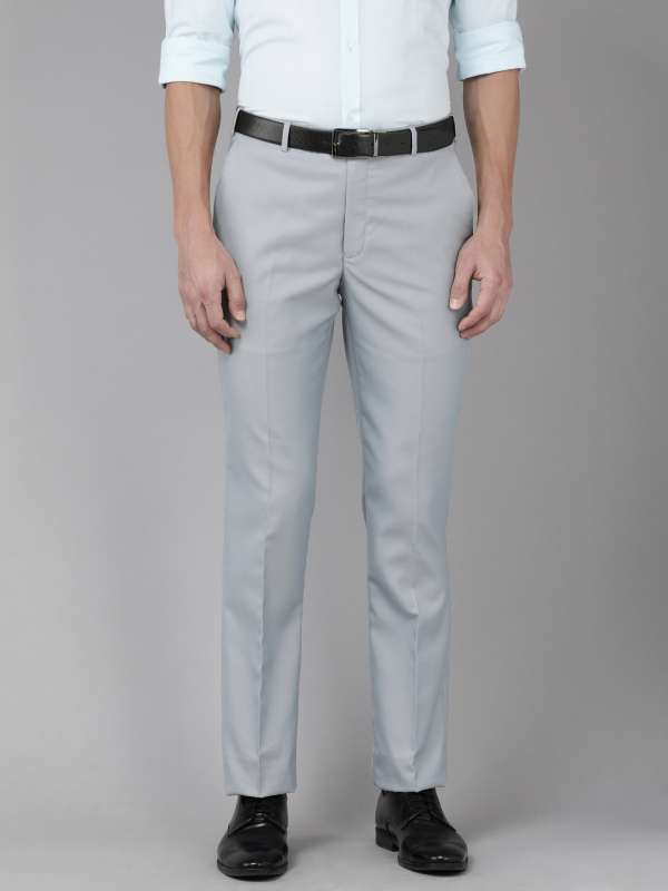 Buy PARK AVENUE Solid Cotton Lycra Slim Fit Mens Work Wear Trousers   Shoppers Stop