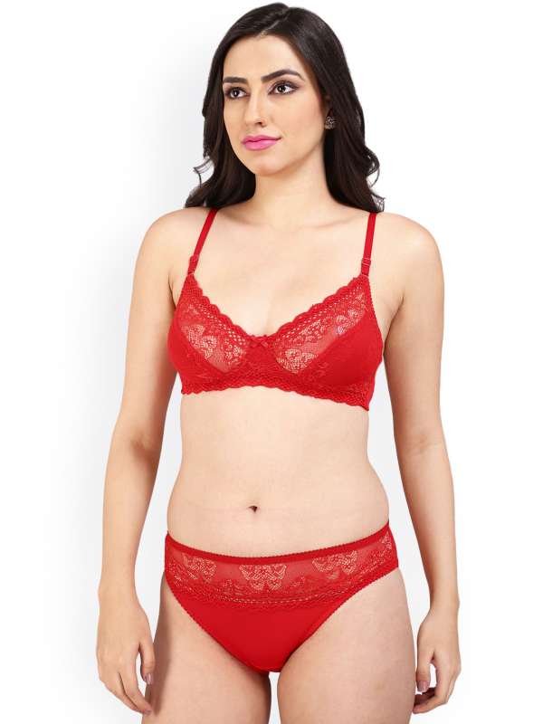 Buy COMFY BRA PANTY SET PACK OF 1 RED-28 F Online at Best Prices