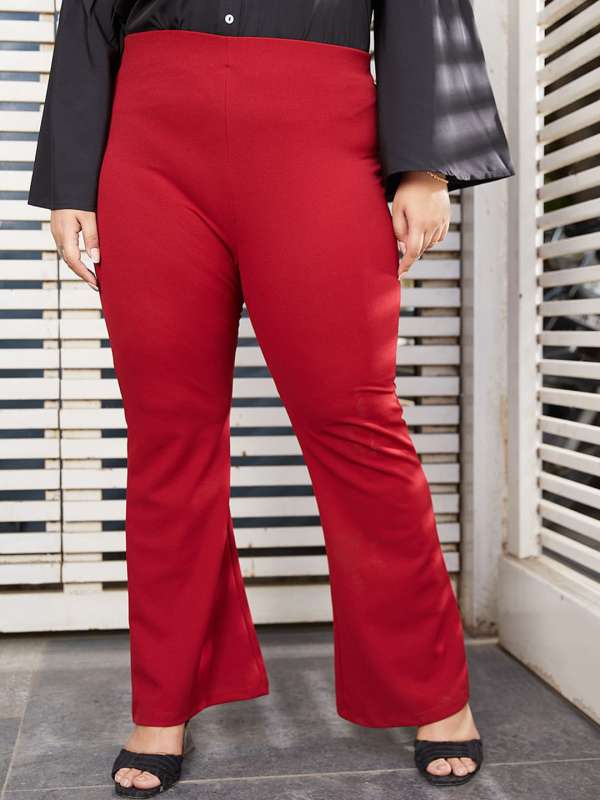 Women Red Trousers - Buy Women Red Trousers online in India