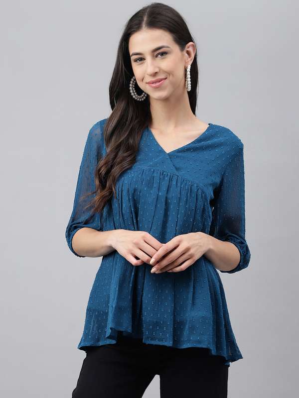 Teal colored clearance women's tops