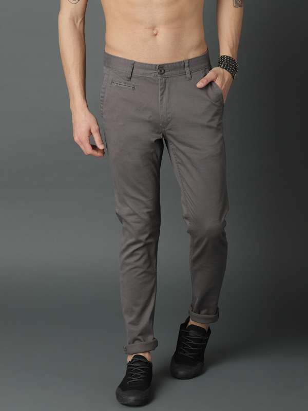 Buy Grey Mid Rise Pants for Men