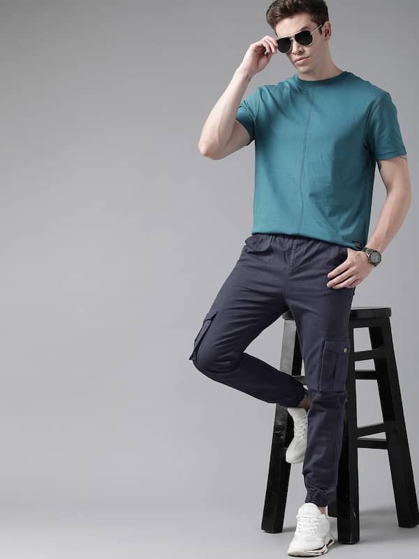 for Men Lardini Cotton Trouser in Dark Blue Blue Slacks and Chinos Casual trousers and trousers Mens Clothing Trousers 