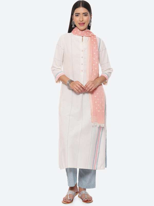 Biba Off White Salwar Suit Buy Biba Off White Salwar Suit online in India