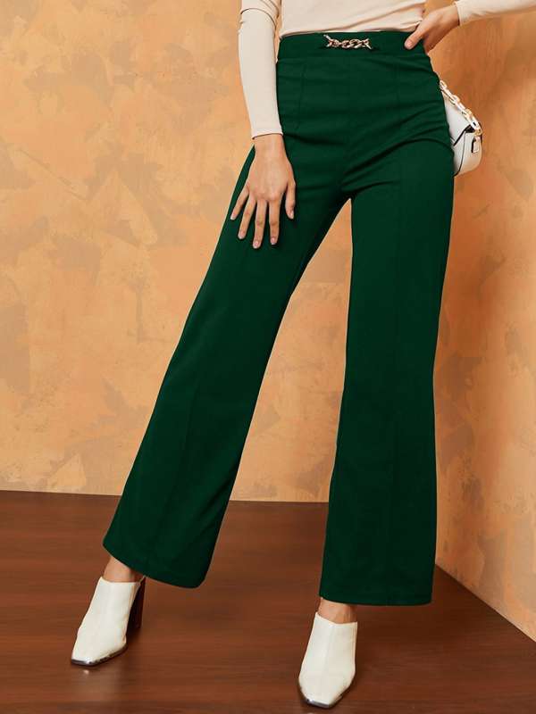 Buy LEE COOPER Solid Regular Fit Cotton Womens Trousers  Shoppers Stop