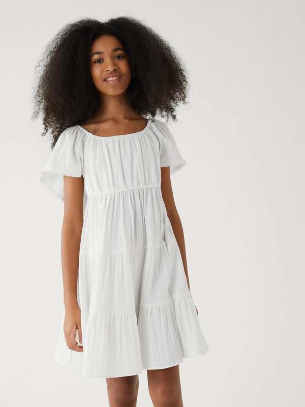 Marks and spencer white dress clearance