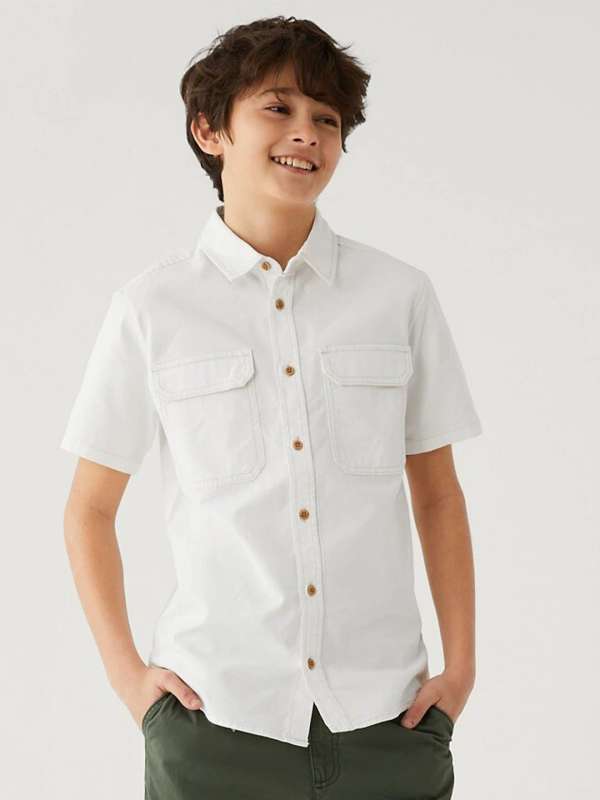 Boys sales white shirt