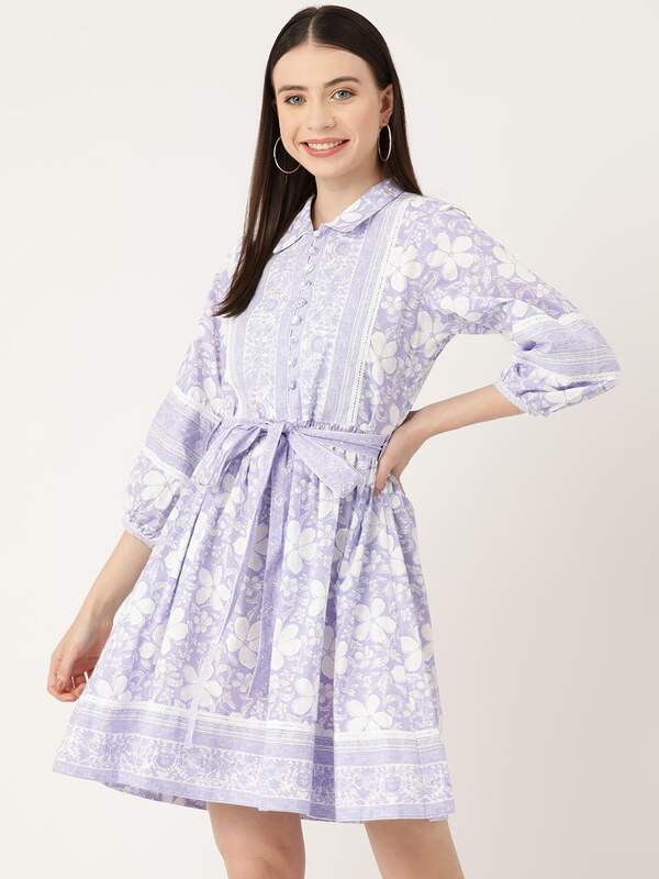 Buy KARAJ JAIPUR Cream Muslin Floral Print Tiered Dress Online  Aza  Fashions