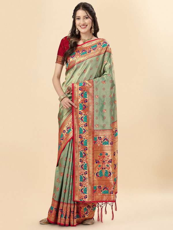 Myntra paithani sarees clearance