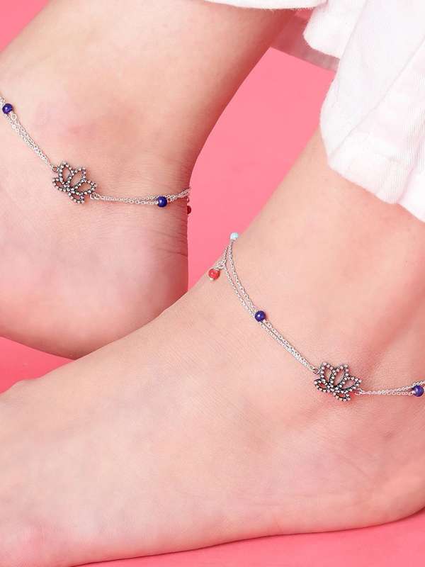 Pure silver cheap anklets price