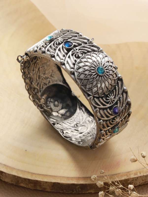 Stone silver bracelet deals