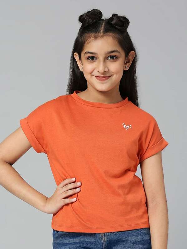 Girls Orange Tops Buy Girls Orange Tops online in India