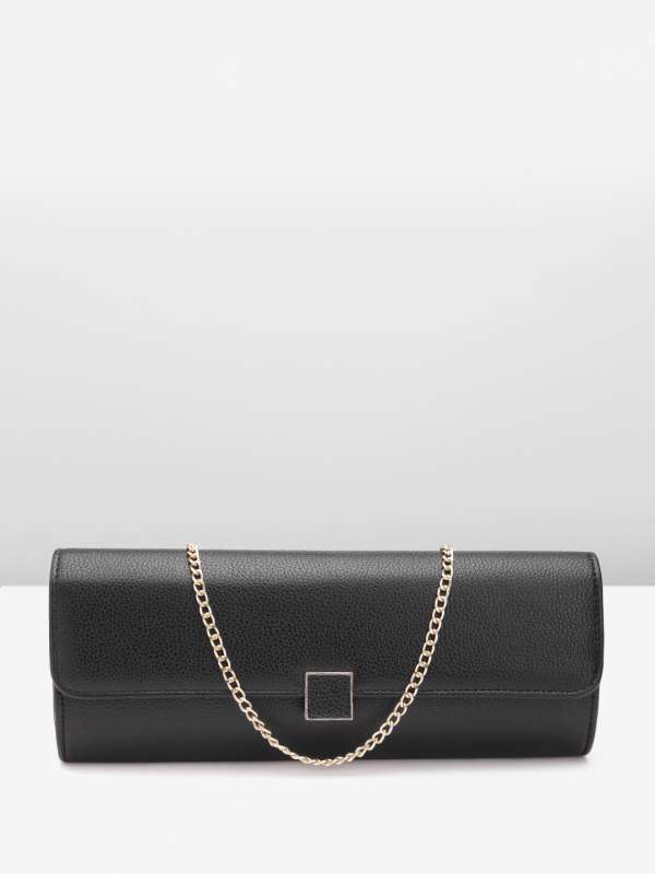 Dorothy Perkins Brown Black Printed Clutch With Sling Strap