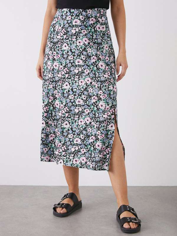 Dorothy perkins floral midi skirt shop