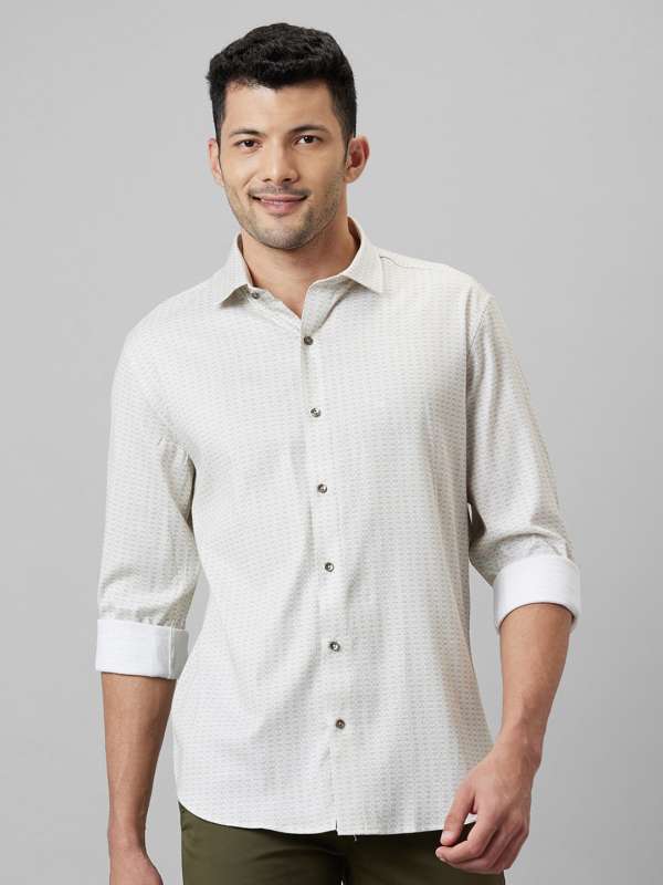 Cotton white shirts online shopping clearance